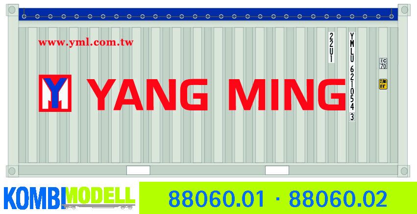 Kombimodell 88060.02 Ct 20' Open-Top (22U1) »Yang Ming« ═ SoSe 